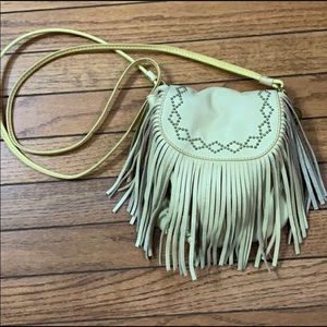 Lucky Brand leather fringed crossbody/shoulder bag
